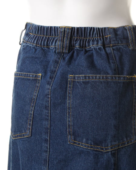 INGNI（イング） 前ボタン台形スカートD ﾃﾞﾆﾑ/ﾌﾞﾙｰ