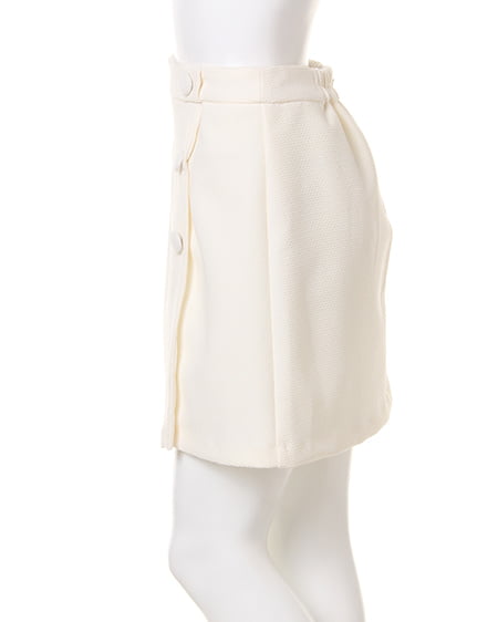 INGNI（イング） 前釦変わり台形／スカート ｵﾌﾎﾜｲﾄ