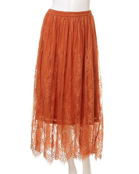 INGNI(イング) ヒゲレースマキシスカート ﾃﾗｺｯﾀ