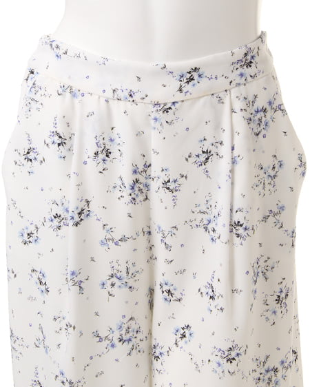 INGNI（イング） 花柄ガウチョ／パンツB ｵﾌﾎﾜｲﾄ