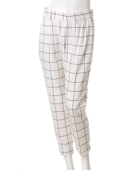 INGNI（イング） ストライプジョガー／パンツ ｵﾌﾎﾜｲﾄ/ﾁｪｯｸ