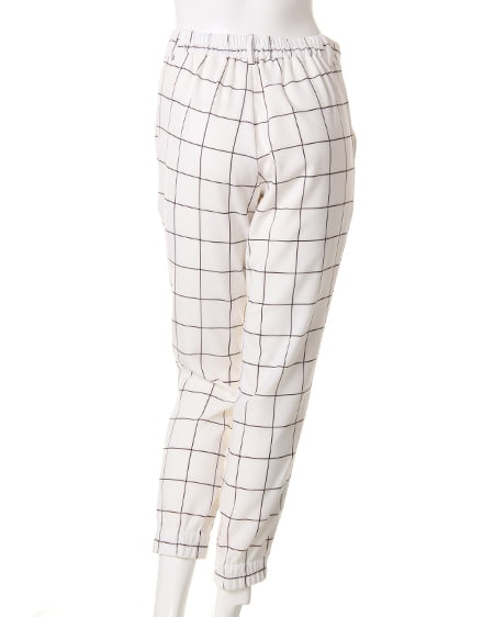 INGNI（イング） ストライプジョガー／パンツ ｵﾌﾎﾜｲﾄ/ﾁｪｯｸ