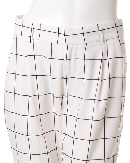 INGNI（イング） ストライプジョガー／パンツ ｵﾌﾎﾜｲﾄ/ﾁｪｯｸ