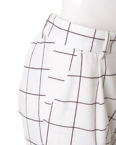 INGNI（イング） ストライプジョガー／パンツ ｵﾌﾎﾜｲﾄ/ﾁｪｯｸ