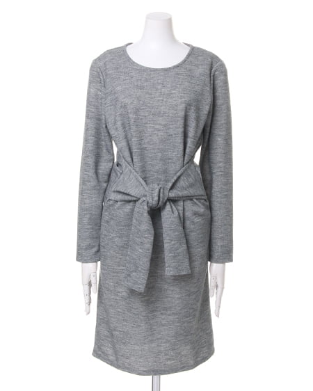 INGNI（イング） Wフェイスフェイク腰巻き／ワンピース ｸﾞﾚｰ