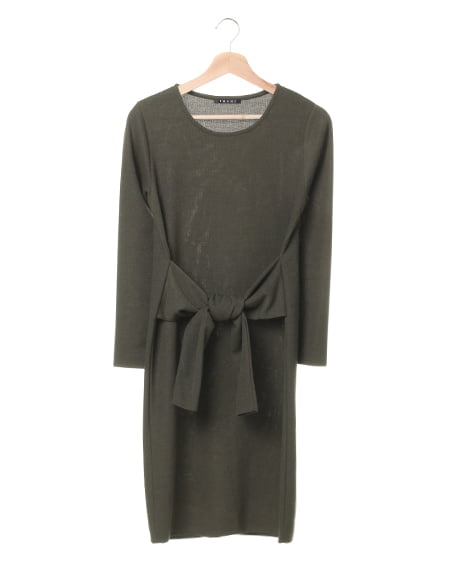 INGNI(イング) Wフェイスフェイク腰巻き／ワンピース ｶｰｷ