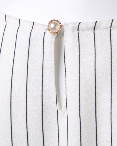 INGNI（イング） ストライプノースリF＆F／ワンピース ｵﾌﾎﾜｲﾄ/ｸﾛA