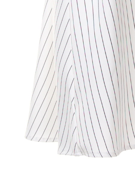 INGNI（イング） ストライプノースリF＆F／ワンピース ｵﾌﾎﾜｲﾄ/ｸﾛA