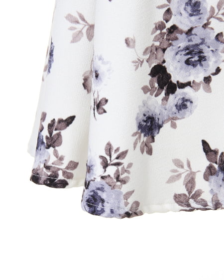 INGNI(イング) 花柄スカート/ワンピース コン/オフホワイト