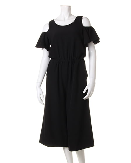 INGNI（イング） 肩開きJZガウチョ／コンビネゾン ｸﾛ