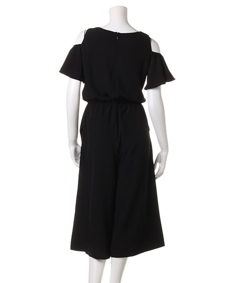 INGNI（イング） 肩開きJZガウチョ／コンビネゾン ｸﾛ