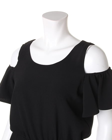 INGNI（イング） 肩開きJZガウチョ／コンビネゾン ｸﾛ