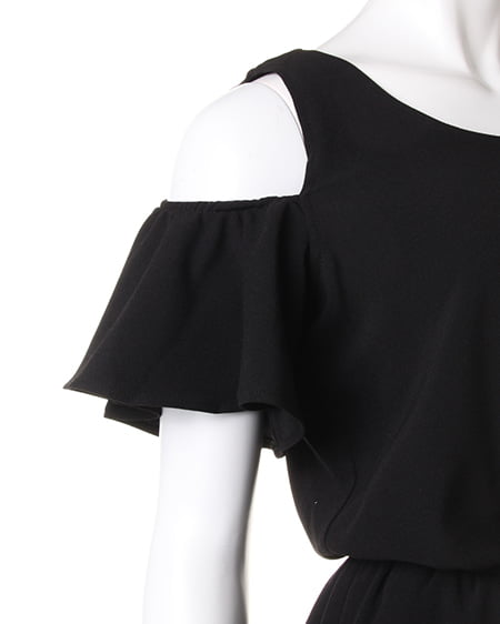 INGNI（イング） 肩開きJZガウチョ／コンビネゾン ｸﾛ