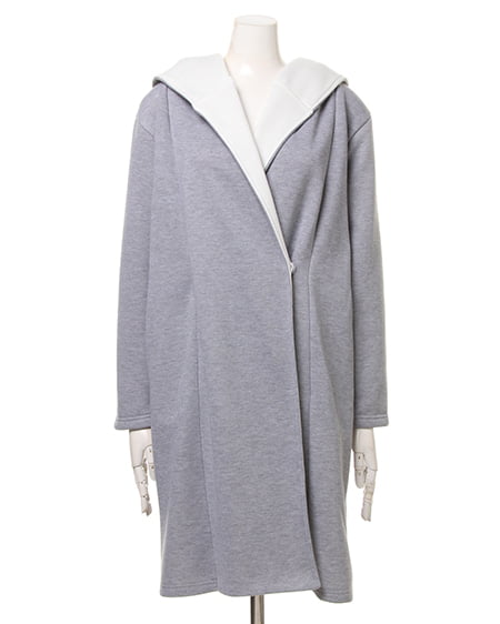 INGNI（イング） 起毛裏毛配色／コーディガン ｸﾞﾚｰ/ｵﾌﾎﾜｲﾄ