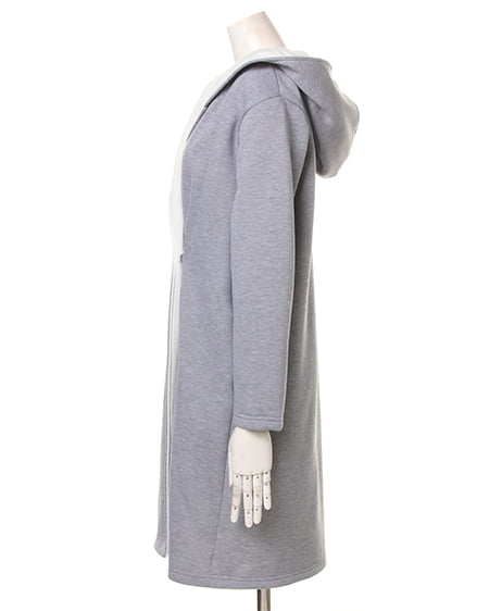 INGNI（イング） 起毛裏毛配色／コーディガン ｸﾞﾚｰ/ｵﾌﾎﾜｲﾄ