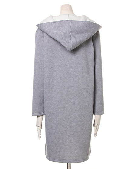 INGNI（イング） 起毛裏毛配色／コーディガン ｸﾞﾚｰ/ｵﾌﾎﾜｲﾄ