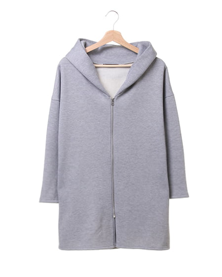 INGNI(イング) Fファスナー起毛裏毛フーデット／コート ｸﾞﾚｰ