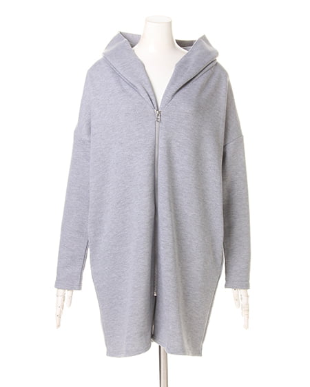 INGNI(イング) ファスナーフーデット/コート グレー