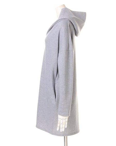 INGNI(イング) ファスナーフーデット/コート グレー