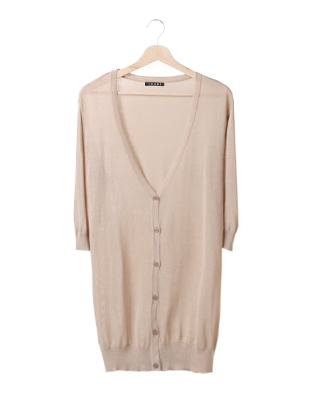 INGNI(イング) カーディガン7分袖 ﾍﾞｰｼﾞｭ