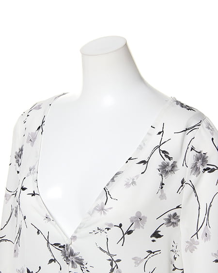 INGNI（イング） 花柄シフォン／ガウン ｵﾌﾎﾜｲﾄ/A