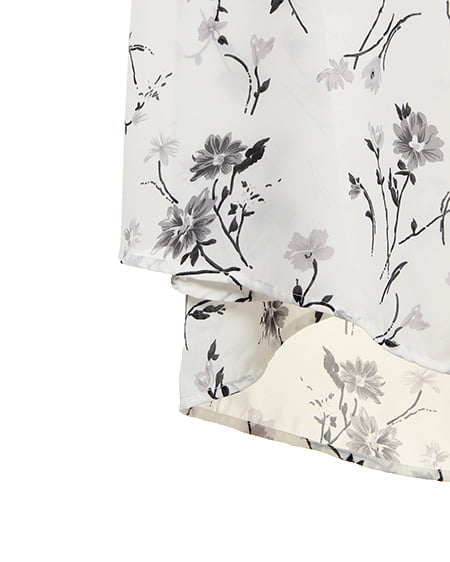 INGNI（イング） 花柄シフォン／ガウン ｵﾌﾎﾜｲﾄ/A