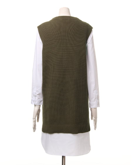 INGNI（イング） ボトルネックワンピース＋シャツ／SET ｶｰｷ