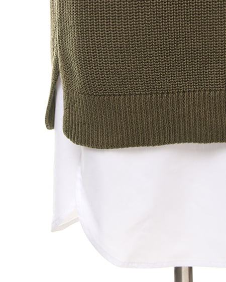 INGNI（イング） ボトルネックワンピース＋シャツ／SET ｶｰｷ