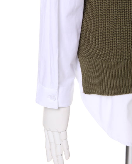 INGNI（イング） ニットベスト＋シャツ／SET ｶｰｷ