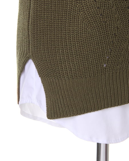 INGNI（イング） ニットベスト＋シャツ／SET ｶｰｷ