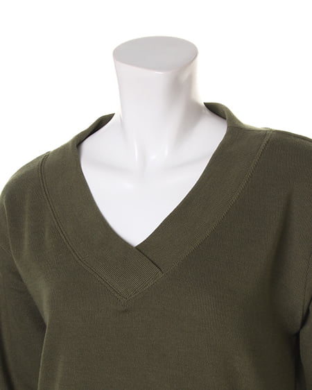 INGNI(イング) ミラノリブタイトスカート/SET UP7分袖 カーキ