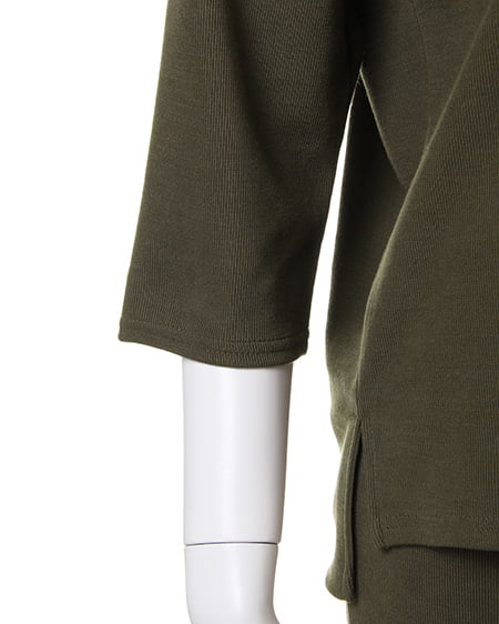 INGNI(イング) ミラノリブタイトスカート/SET UP7分袖 カーキ