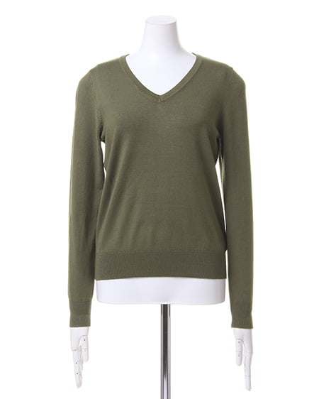 INGNI（イング） Vネックベーシック／ニット ｶｰｷ