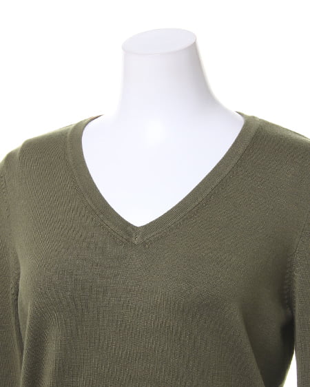 INGNI（イング） Vネックベーシック／ニット ｶｰｷ