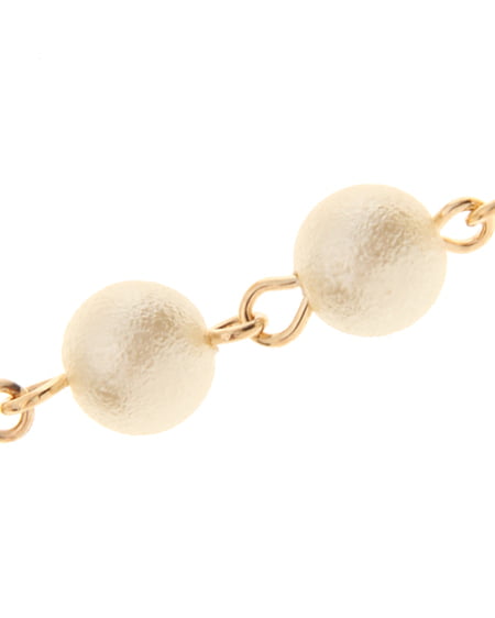 INGNI(イング) ミンクファー付パール/ネックレス オフホワイト