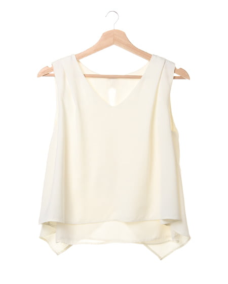 INGNI(イング) Backリボン／ブラウス ｵﾌﾎﾜｲﾄ