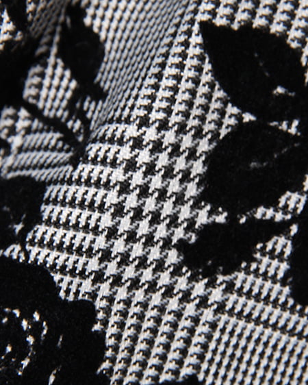 INGNI（イング） グレンチェック花柄フロッキー／スカート ﾊﾅ