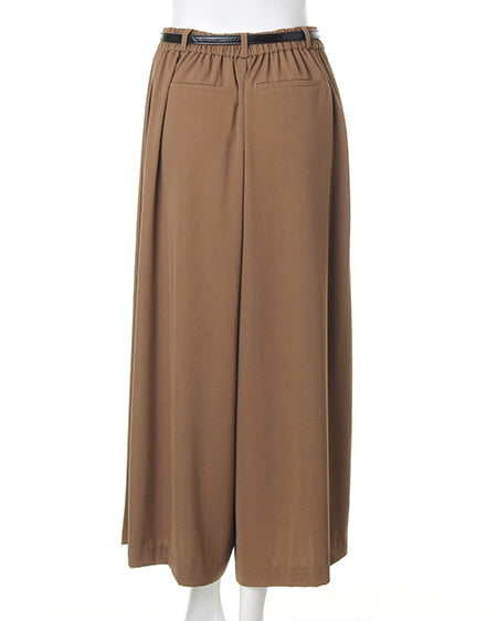 ベルト付ラチネサイドプリーツ／ガウチョ｜INGNI(イング) 公式通販