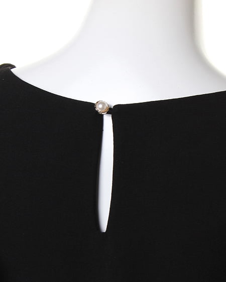 INGNI(イング) 花柄ドッキング/ワンピース クロ/オフホワイト