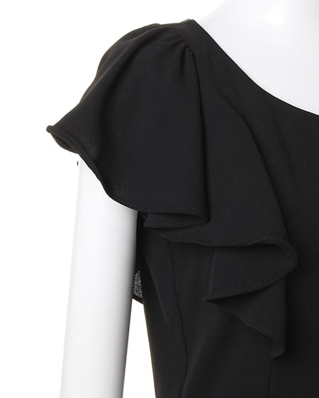 INGNI(イング) 花柄ドッキング/ワンピース クロ/オフホワイト