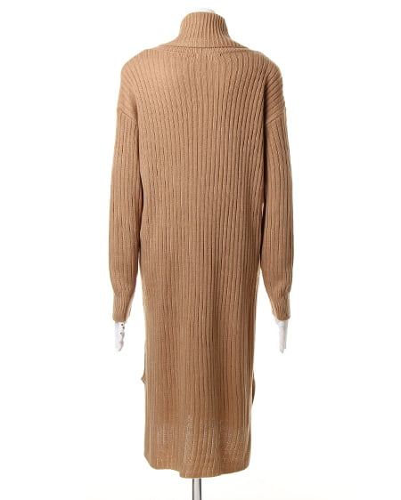 INGNI（イング） ワイドリブオフタートルニット／ワンピース ｷｬﾒﾙ