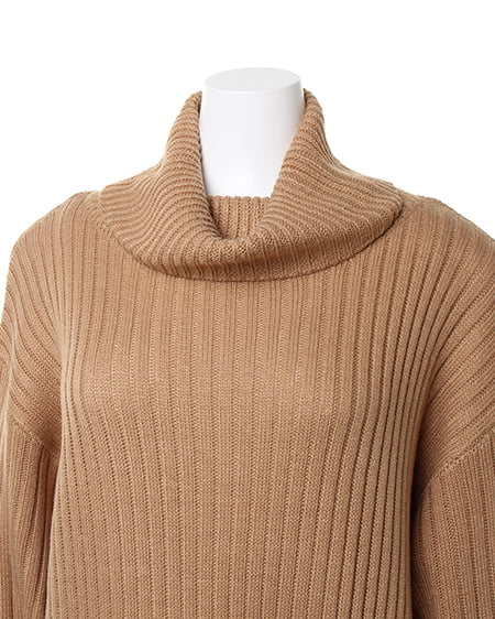 INGNI（イング） ワイドリブオフタートルニット／ワンピース ｷｬﾒﾙ