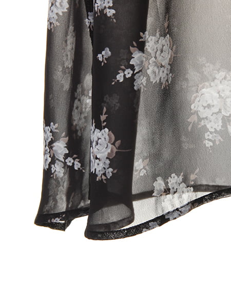 INGNI（イング） 花柄シフォン／ガウン ｸﾛ