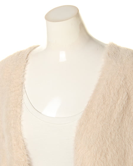 INGNI（イング） フェレットミドルニット／カーディガン ﾋﾟﾝｸﾍﾞｰｼﾞｭ