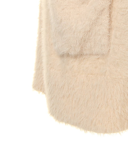 INGNI（イング） フェレットミドルニット／カーディガン ﾋﾟﾝｸﾍﾞｰｼﾞｭ