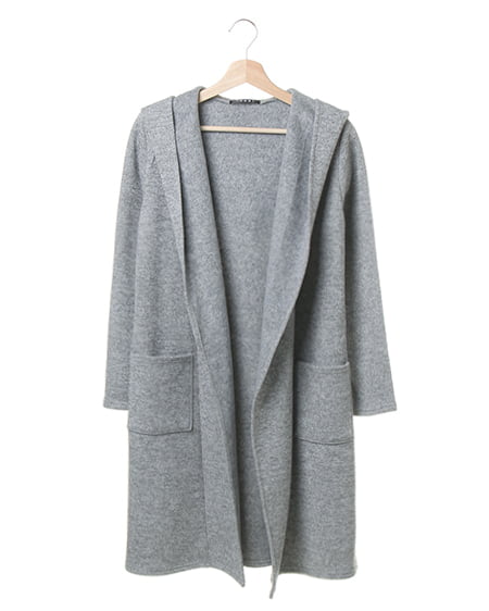 INGNI(イング) ミル起毛ボンディングフード／コーディガン ｸﾞﾚｰ/ｸﾞﾚｰ