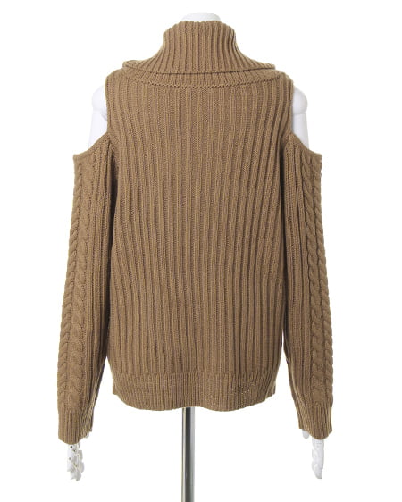 INGNI（イング） 肩あきケーブルオフタートル ｷｬﾒﾙ