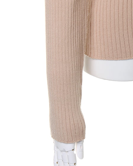 INGNI(イング) ワイドリブオフスリーブ/ニット/B キャメル