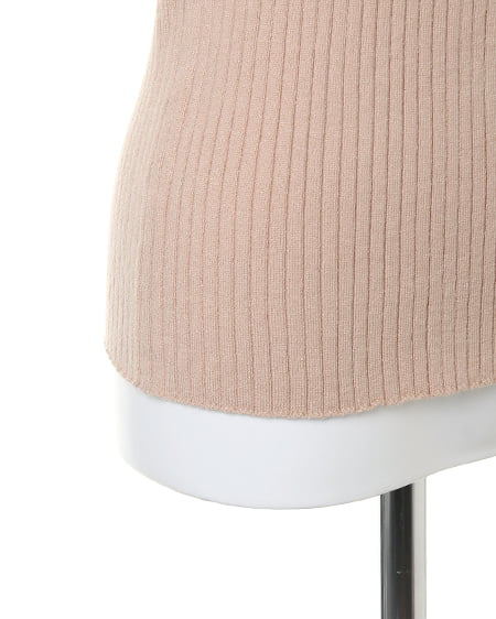 INGNI(イング) ワイドリブオフスリーブ/ニット/B キャメル