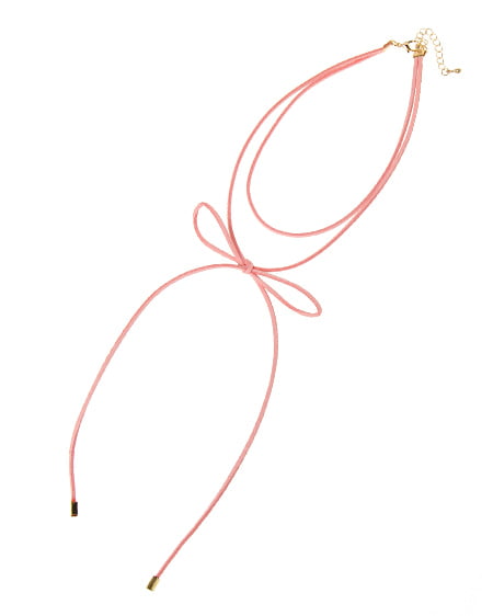 INGNI（イング） スウェード2連リボンチョーカー ﾋﾟﾝｸ